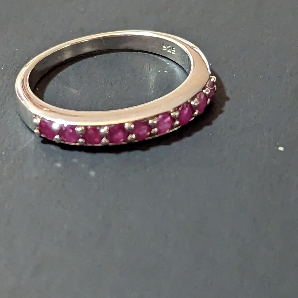 Sterling Silver And Ruby Ring - image 3